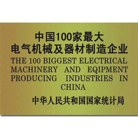 中國(guó)100家最大電氣機(jī)械及器材制造企業(yè)